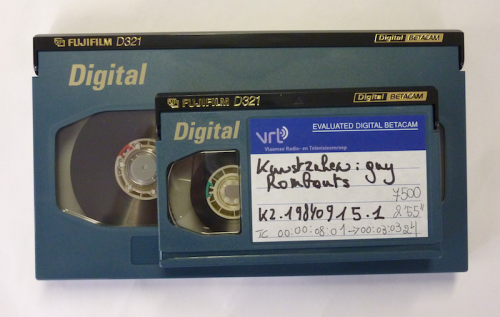 Digitale Betacam tapes in klein en groot formaat. Foto: PACKED vzw