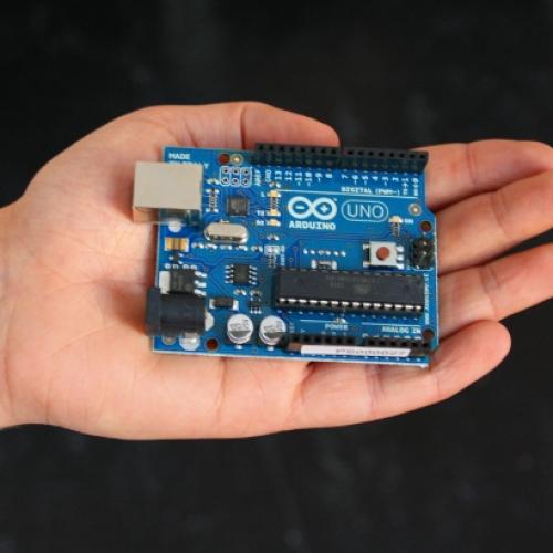 An Arduino board. Courtesy of http://www.arduino.cc