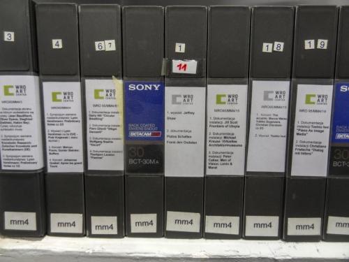 Video cassettes digitised within the framework of the DCA project. Picture: WRO Art Center.